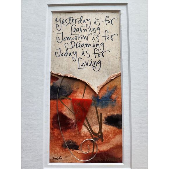 PICTURE-UNFRAMED-Mixed Media-Artist Norm Lamberti-Inspirational Message 8"x10" - Picture 1 of 8